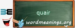 WordMeaning blackboard for quair